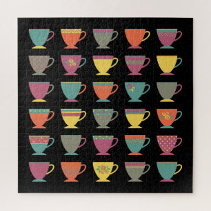 Puzzle Tasses à thé en porcelaine rétro, tasses à café co