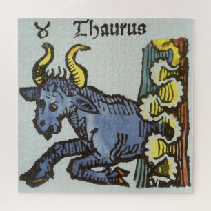 Puzzle Taureau le Taureau, enseignes vintage du zodiaque