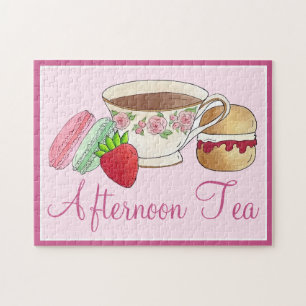 Puzzle Tea Party Macarons Tea Party Scone