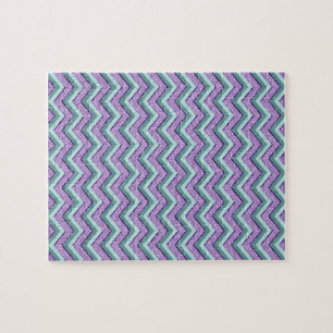 Puzzle Teal et zigzag d'améthyste