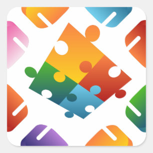 Puzzle Team Square Sticker