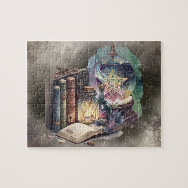 Puzzle Técherie | Tomes du Spellbook Pastel et boule de c (Horizontal)
