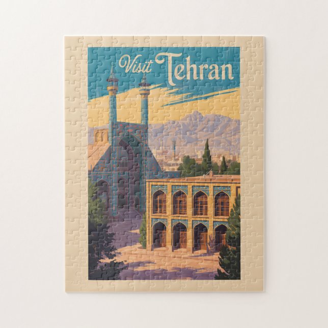 Puzzle Téhéran Iran Golestan Palace Illustration Voyage (Vertical)