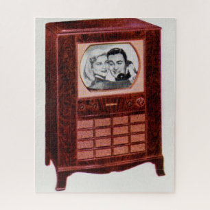 Puzzle téléviseur d'environ 1951 homme et femme