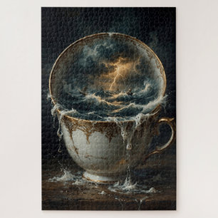 Puzzle  Tempête Dans Une Tasse À Thé — Art Océanique Surr