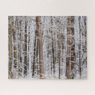 Puzzle Tempête de verglas en hiver dans la forêt - 16x20 