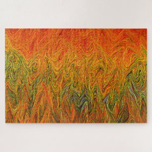 Puzzle "Tempête neurale" Orange jaune Abstrait