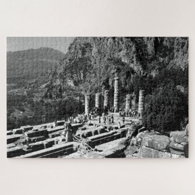 Puzzle Temple de Delphi Apollo en Grèce vintage (Horizontal)