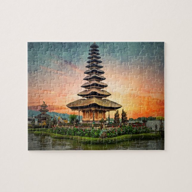 Puzzle Temple Uluwatu, Bali stylisé (Horizontal)