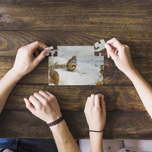 Puzzle Temps difficile - perdrix et lièvre, Art Bird (Créateur téléchargé)