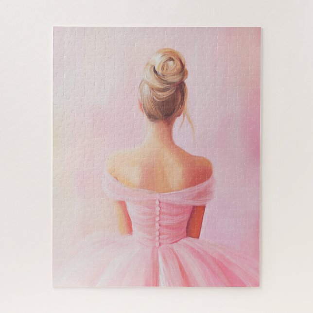 Puzzle Tendance rose fille esthétique Ballerina (Vertical)