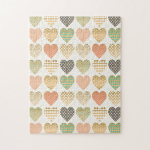 Puzzle tendances modernes coeurs graphiques