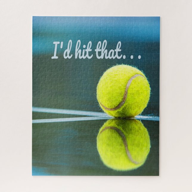 Puzzle Tennis-ball je frappais ce cadeau drôle (Vertical)