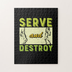 Puzzle Tennis Player Tennis Serve And Destroy