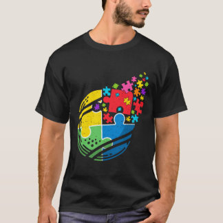 Puzzle Tennis Support Autism Awareness Men Women K T-Shirt