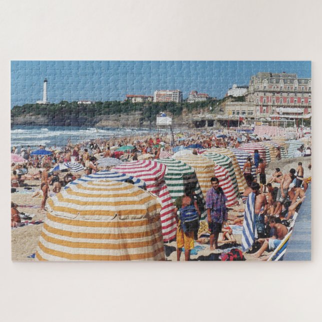 Puzzle Tentes de plage, Biarritz (Horizontal)