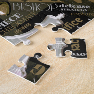 Puzzle Termes et pièces d'échecs Argent et Or ID784