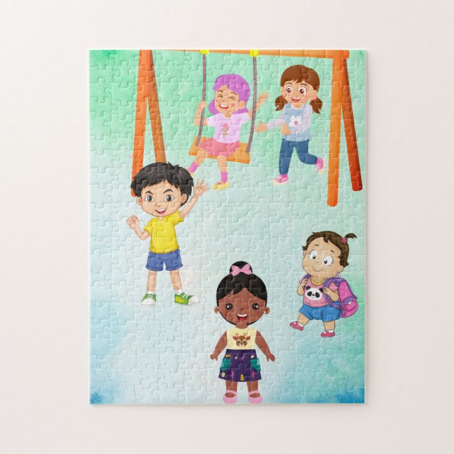 Puzzle Terrain de jeux scolaire (Vertical)