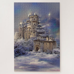Puzzle Terrain D'Hiver, Château En Neige, Peinture De Châ