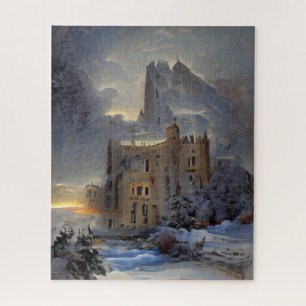 Puzzle Terrain D'Hiver, Château En Neige, Peinture De Châ