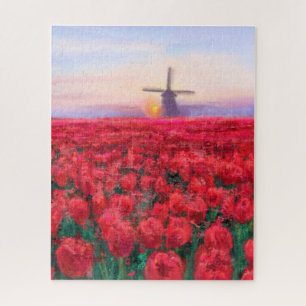 Puzzle Terrain Tulips - Paysage - Printemps aux Pays-Bas