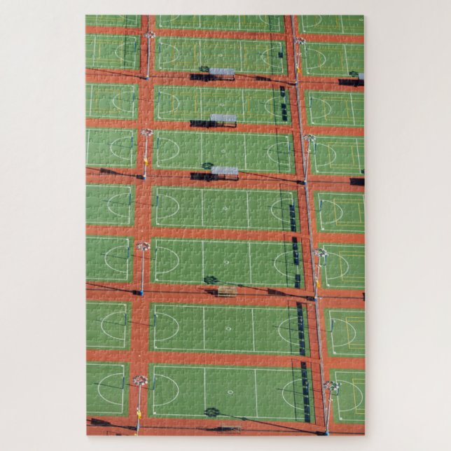 Puzzle Terrains de tennis survolés par voie aérienne (Vertical)