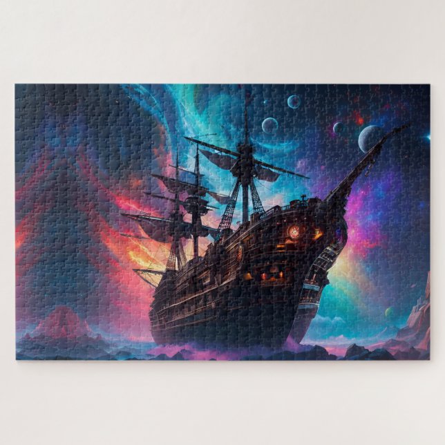 Puzzle Terre de vaisseau spatial pirate sur une autre pla (Horizontal)