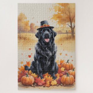 Puzzle Terre-Neuve Laisse L'Automne L'Art Thanksgiving