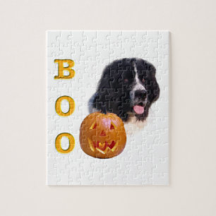 Puzzle Terre-Neuve Landseer Halloween Boo