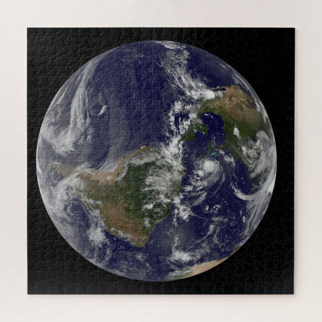 Puzzle Terre Pleine Avec L'Ouragan Irène Au-Dessus Des Ba (Horizontal)
