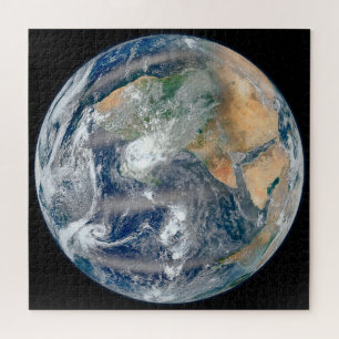 Puzzle Terre Pleine Montrant L'Hémisphère Est.