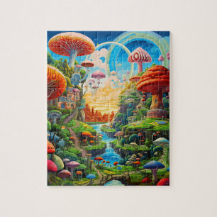 Puzzle Terre Surréaliste de Magie Fantastique Colorée
