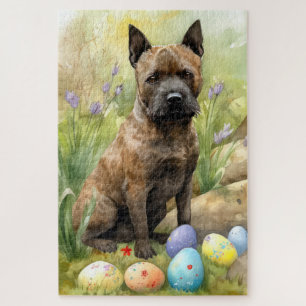 Puzzle Terrier de la baie de Chesapeake avec oeufs de Pâq