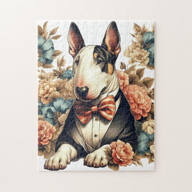 Puzzle Terrier Floral Cute Retro (Vertical)