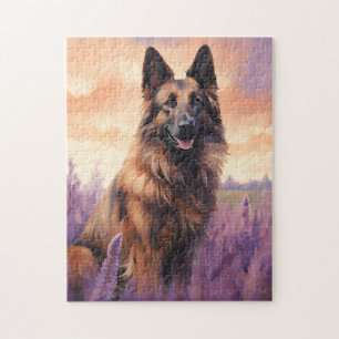 Puzzle Tervuren belge dans le champ Lavender