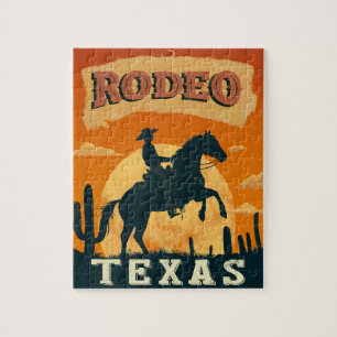 Puzzle Texas Cowboy Rodeo Vintage