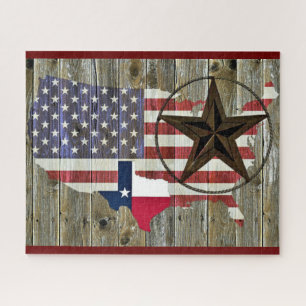 Puzzle Texas Lone Star State Flag Map