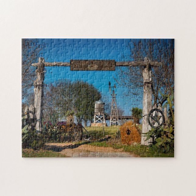 Puzzle Texas Ranch Scene. (Horizontal)