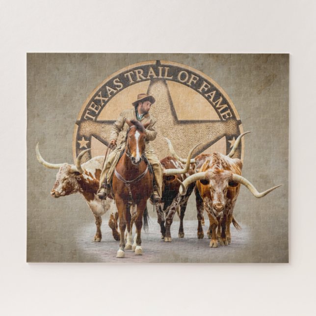 Puzzle Texas Trail of Fame, Fortworth Cattle Drive (Horizontal)