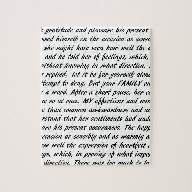 Puzzle Texte de fierté et de préjudice (Vertical)