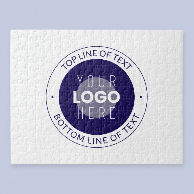 Puzzle Texte et logo personnalisables | Bleu foncé violet (Créateur téléchargé)