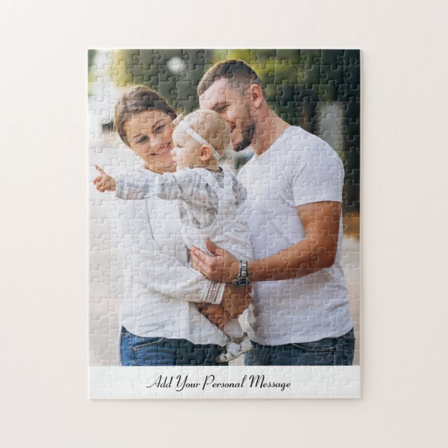 Puzzle Texte personnalisé photo (Vertical)