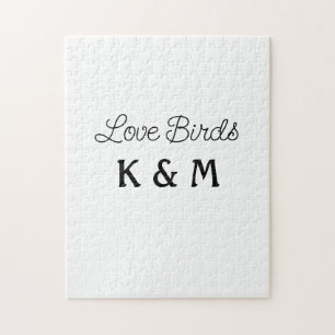 Puzzle texte simple minimaliste ajoutez votre nom oiseaux