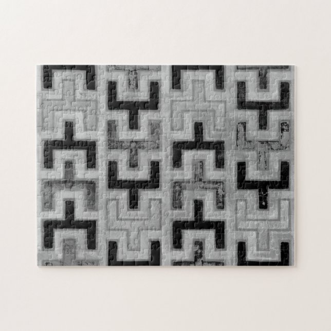 Puzzle Textile de boue africain avec Motifs géométriques (Horizontal)