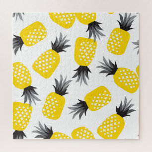 Puzzle Texture ananas, Motif d'été Vintage.