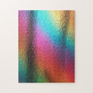 Puzzle Texture de verre arc-en-ciel ondulé iridescent