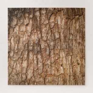 Puzzle Texture écorce d'arbre, arrière - plan de bois nat
