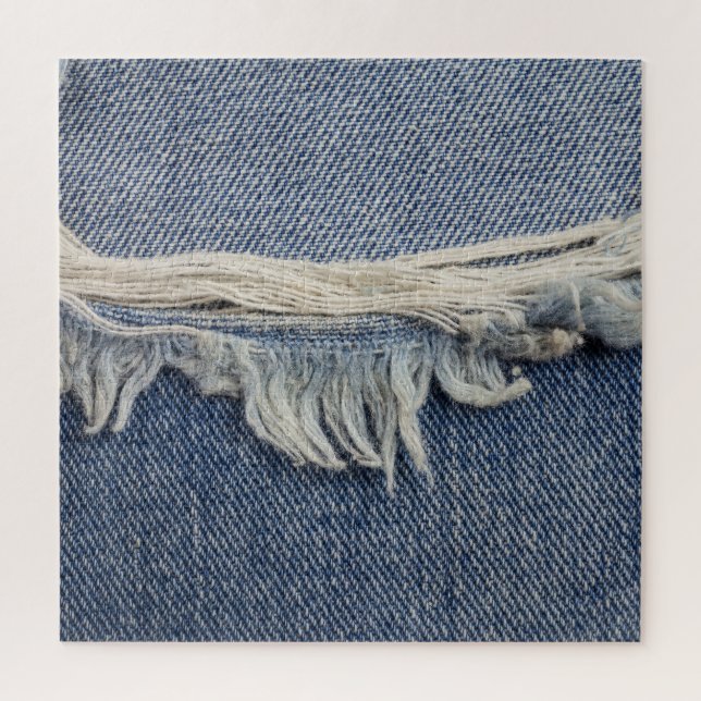 Puzzle Texture jean déchiré, arrière - plan élégant. (Vertical)