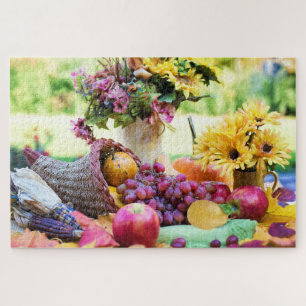 Puzzle Thanksgiving Cornucopia Automne automne Floral