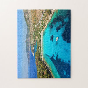 Puzzle Thassos Island Kavala Grèce Eau Turquoise Bleu